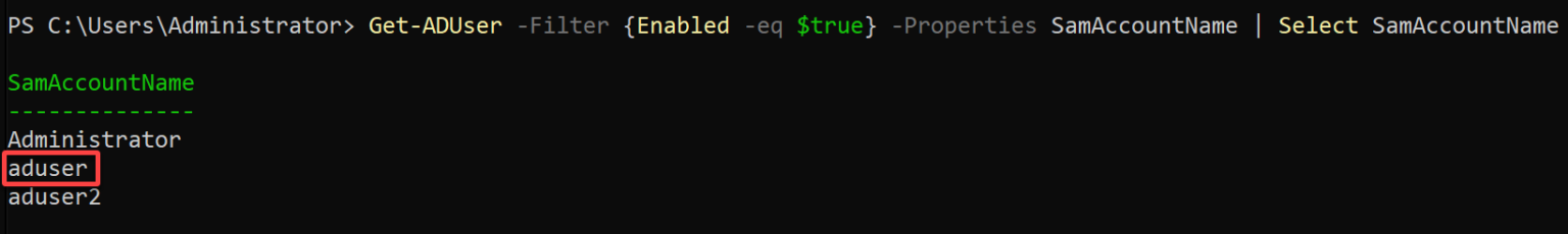 Extracting User Attributes from Active Directory