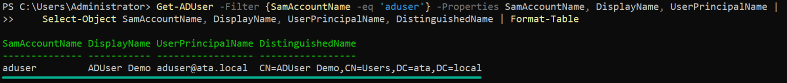 Extracting User Attributes from Active Directory