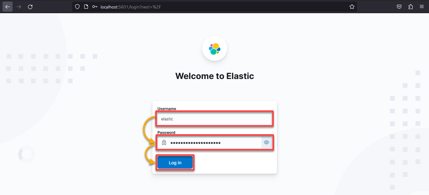 Logging in to Elastic