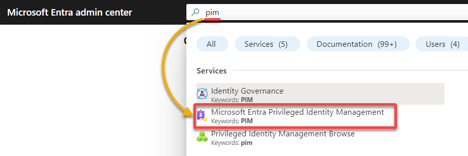Accessing the Microsoft Entra PIM dashboard