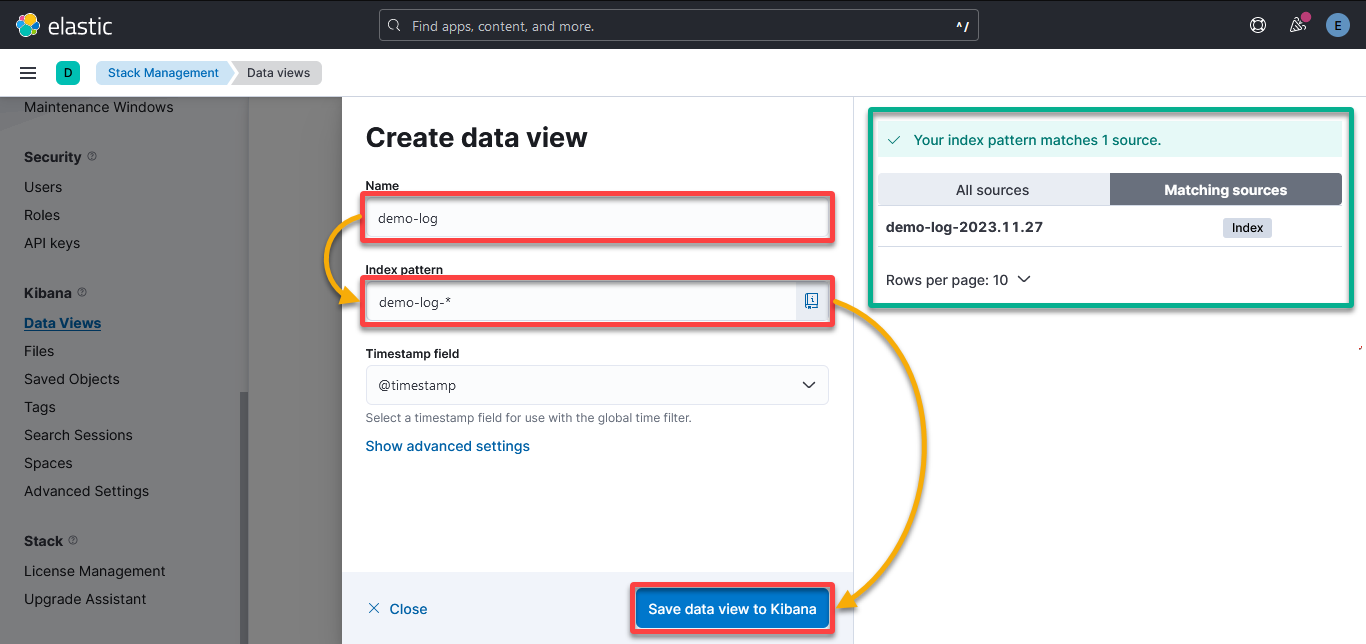 Creating a data view