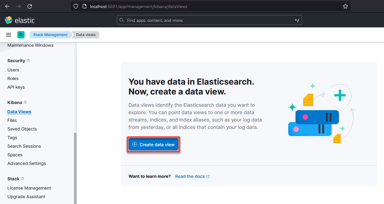 Initiating the process of creating a new data view