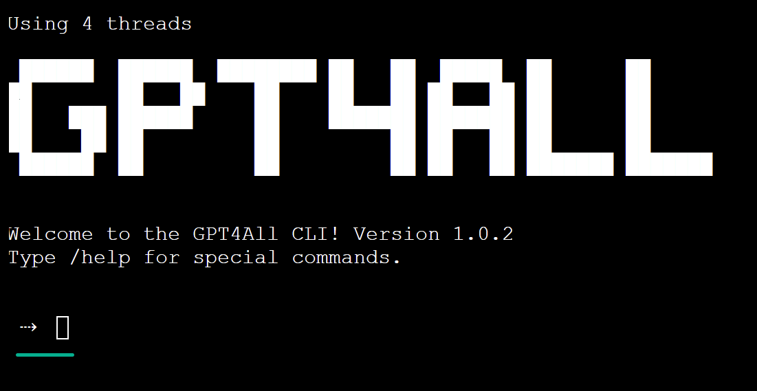 Confirming the GPT4All prompt is available