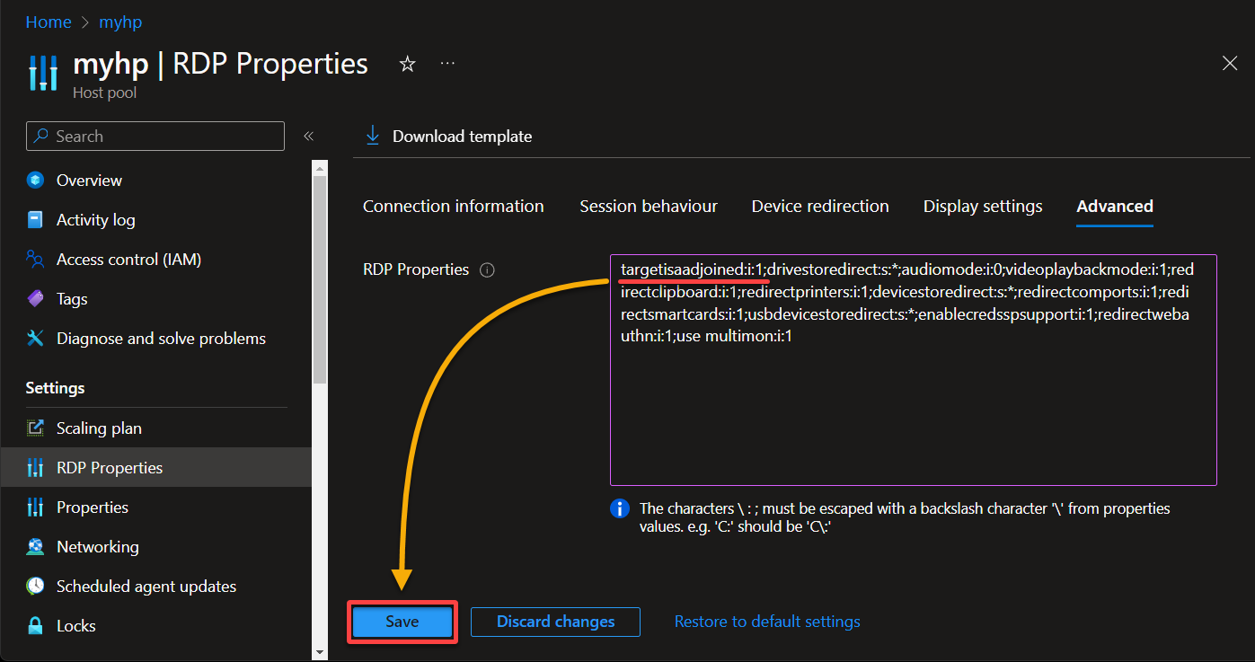 Enabling the RDP