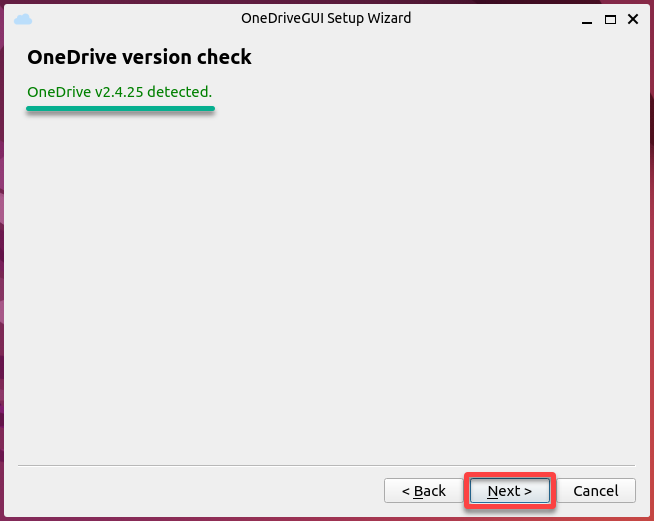 Verifying the installed version of OneDrive Client for Linux
