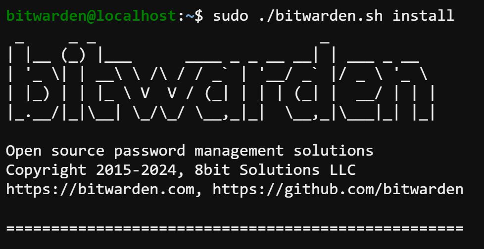 Installing the Bitwarden password manager via shell script