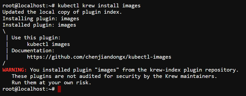 Installing plugins with Krew