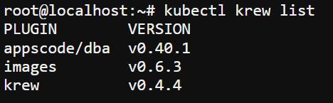 Listing all plugins installed via the Krew plugin manager