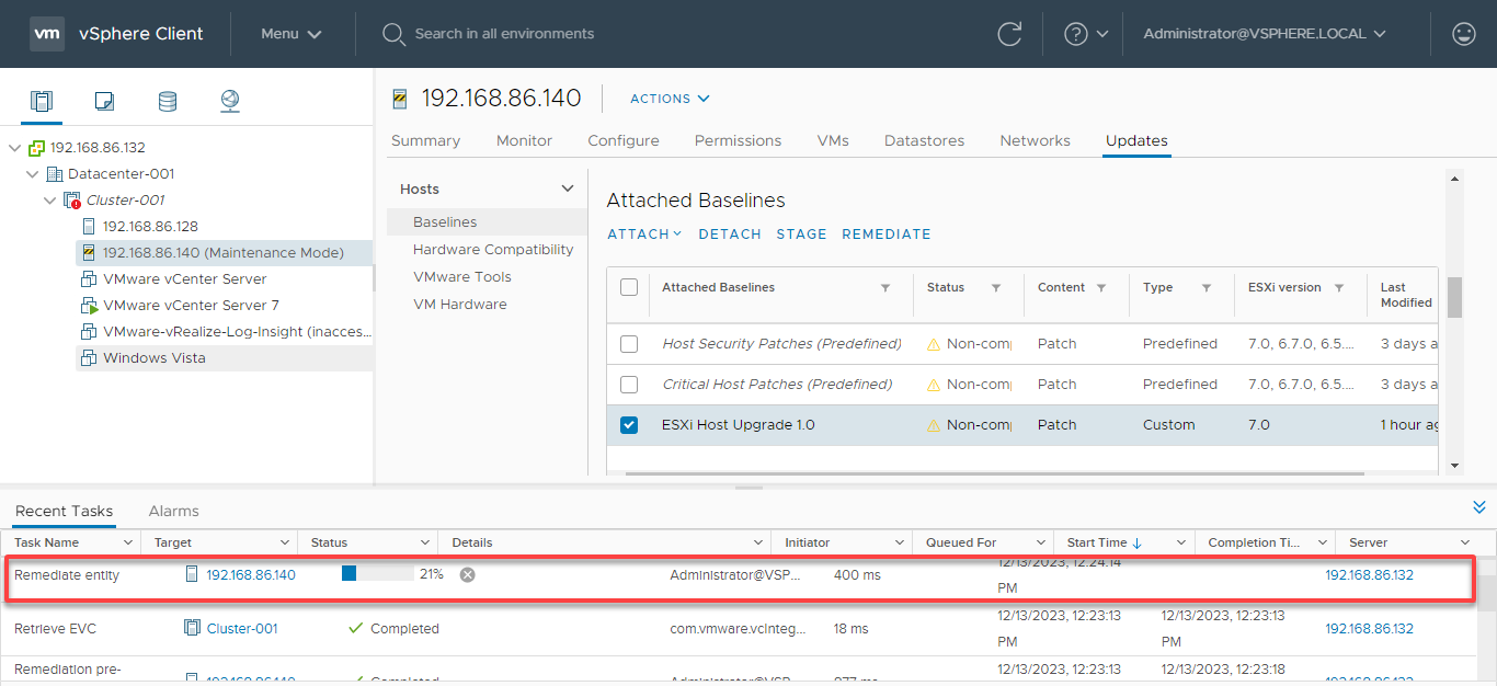 Monitoring the patching process