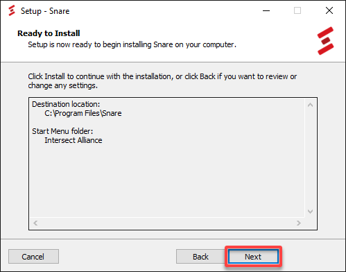 Installing the Snare Syslog Agent