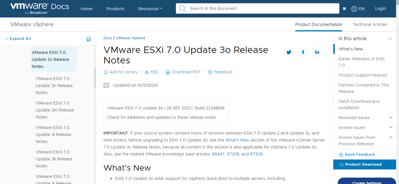 Reviewing more details of the VMware patch