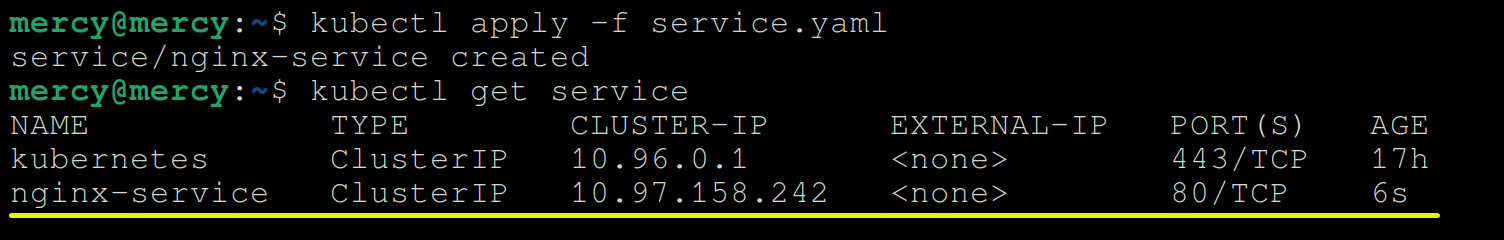 Creating and verifying the service status