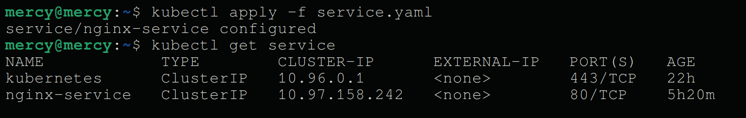 Reconfiguring the service selector