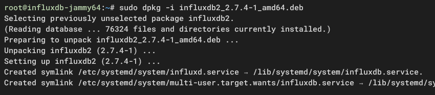 Installing InfluxDB via DEB file
