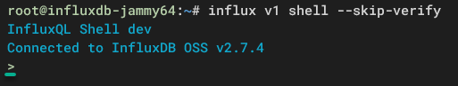 Accessing the InfluxQL shell