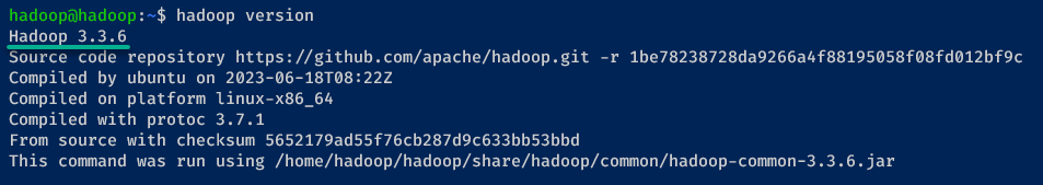 Checking the Apache Hadoop version