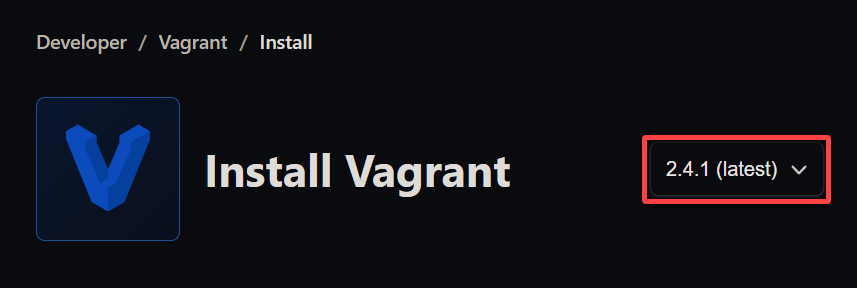 Selecting the latest Vagrant version