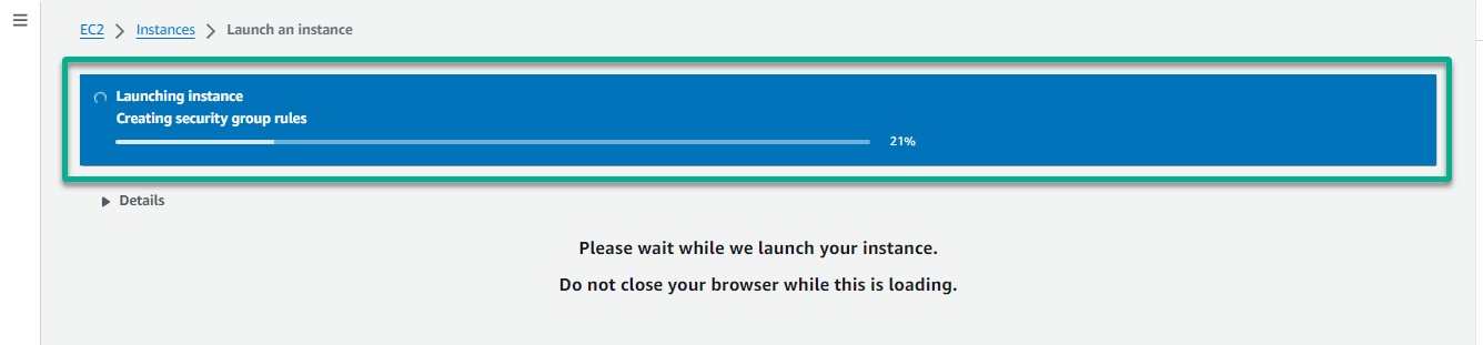 Monitoring the EC2 instance creation progress