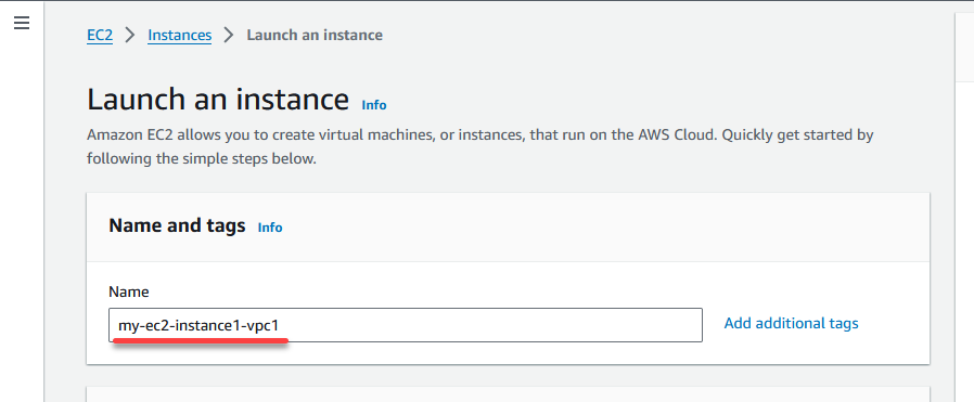 Naming a new EC2 instance