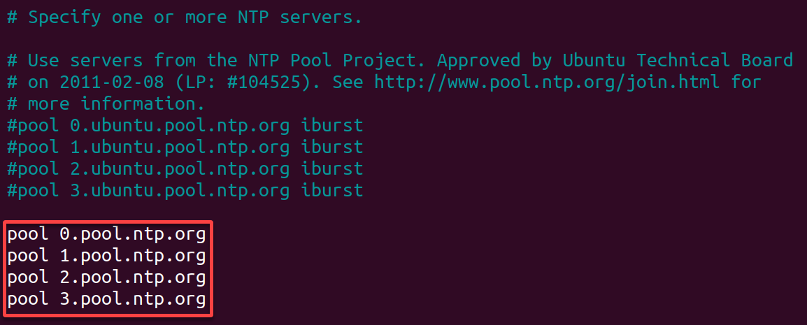 Adding servers to the NTP server configuration file