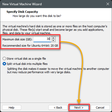 Allocating the maximum disk space