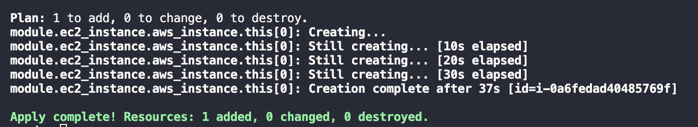 Applying Terraform configurations to the /dev infrastructure