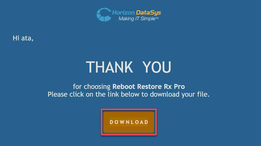 Downloading the Reboot Restore Rx