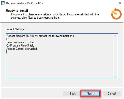 Installing Reboot Restore Rx Pro