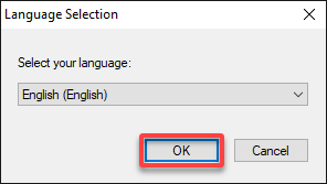 Selecting the preferred language