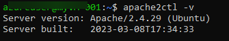 Checking the Apache web server version