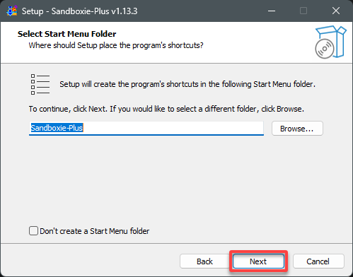 Keeping the default Start menu folder 