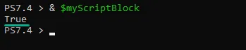 Executing the code inside a scriptblock