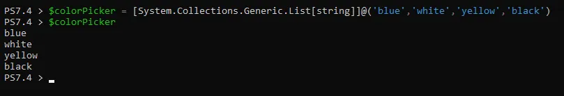 Converting an array into a generic list of strings