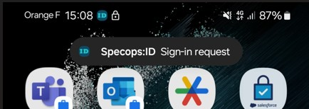 Specops Secure Access authentication methods including SMS, TOTP, and biometrics