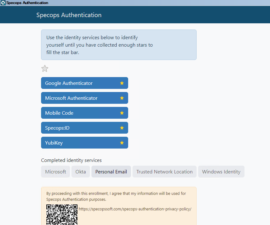 MFA enrollment authentication factor selection
