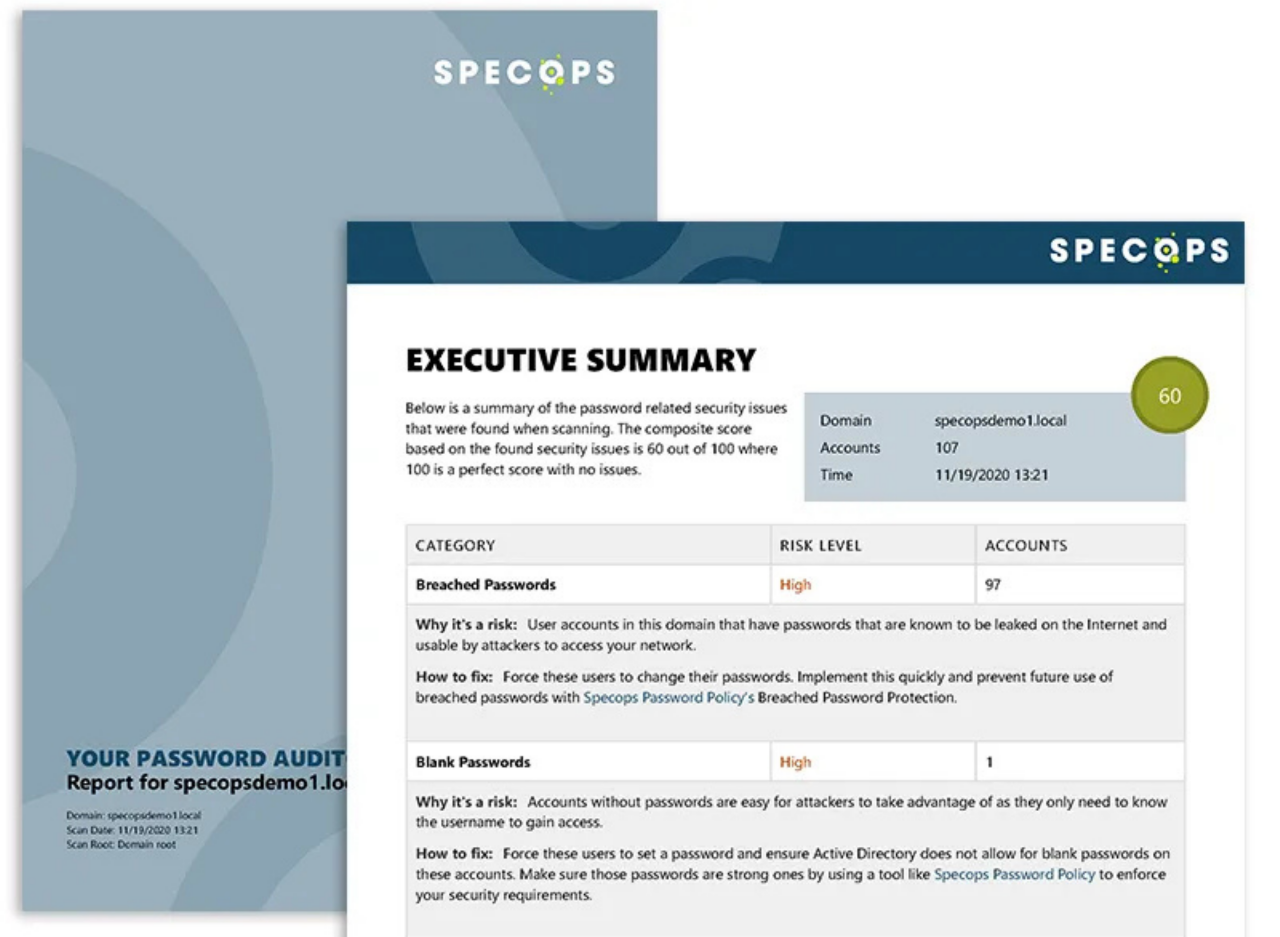 Specops Password Auditor Exportable Report