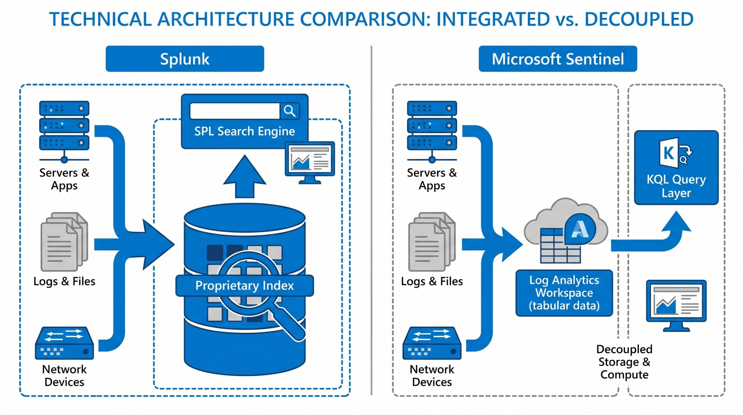 Splunk vs Sentinel storage